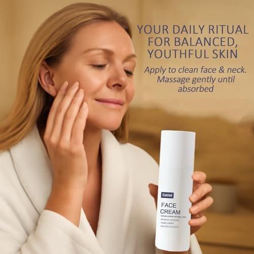 QUZOYU EstriolM4 Gesichtscreme – Anti-Aging Creme für hormonelle Balance, intensive Feuchtigkeitscreme zur sichtbaren Straffung, Wiederherstellung der Elastizität & Unterstützung von Kollagen – Für reife Haut (1)