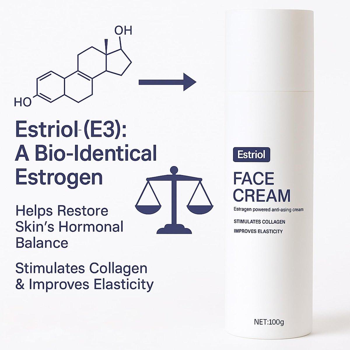 QUZOYU EstriolM4 Gesichtscreme – Anti-Aging Creme für hormonelle Balance, intensive Feuchtigkeitscreme zur sichtbaren Straffung, Wiederherstellung der Elastizität & Unterstützung von Kollagen – Für reife Haut (1)