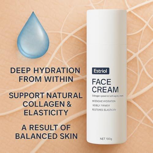 QUZOYU EstriolM4 Gesichtscreme – Anti-Aging Creme für hormonelle Balance, intensive Feuchtigkeitscreme zur sichtbaren Straffung, Wiederherstellung der Elastizität & Unterstützung von Kollagen – Für reife Haut (1)