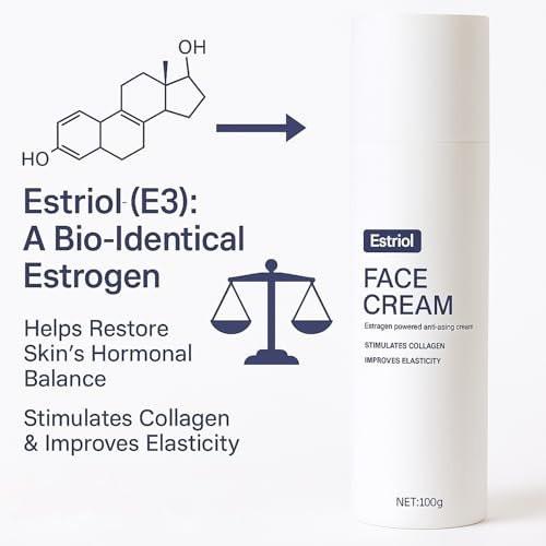 QUZOYU EstriolM4 Gesichtscreme – Anti-Aging Creme für hormonelle Balance, intensive Feuchtigkeitscreme zur sichtbaren Straffung, Wiederherstellung der Elastizität & Unterstützung von Kollagen – Für reife Haut (1)