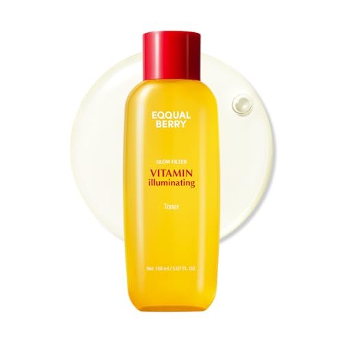 EQQUALBERRY Vitamin Illuminating Toner – Aufhellender Vitamin C & Niacinamid 3% Toner | Sanfte tägliche Peeling | Feuchtigkeitsspendende Hautvorbereitung für strahlende Haut (150 ml)