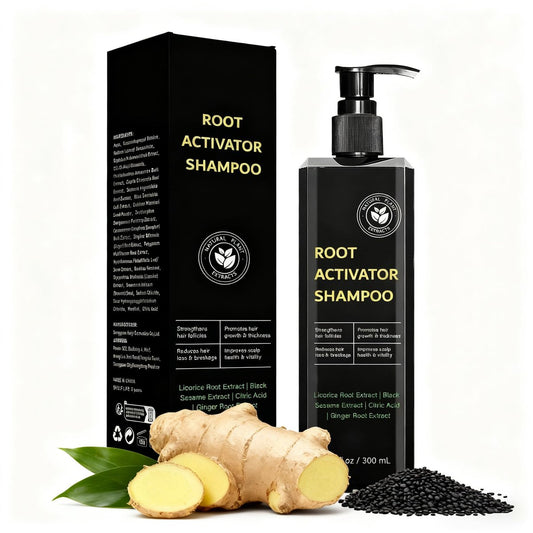 Miracle TQ Root Activator Shampoo für Männer & Frauen - Anti-Haarausfall & Haarwuchs-Shampoo mit natürlichen Kräuterinhaltsstoffen & Biotin - Für gesunde Kopfhaut & kühlendes Gefühl, 300 ml