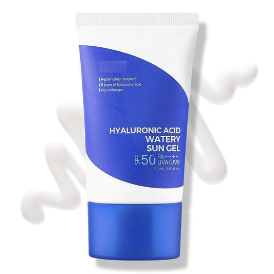 SOFTIZ Hyaluronsäure Wasser Sonnengel SPF 50+ PA++++ 1,69 Fl Oz – 8-fach Hyaluronsäure, Starker UVA/UVB-Schutz, Ohne weißen Schimmer, Riff-sicher, Nicht-Nano Sonnenschutz für alle Hauttypen