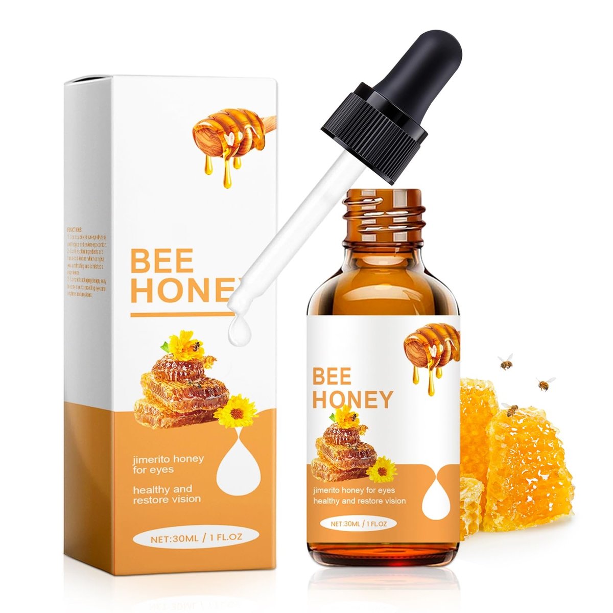 elesysy Honig Augenpflege Feuchtigkeitscreme - Natürliche Hydratation mit Bienenhonig, erfrischt und befeuchtet die Augen, sanfte Formel für den täglichen Gebrauch, 125 ml