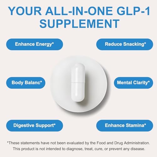 GLP-1 Supplement – Multiple Präbiotika & Probiotika für Appetit- und Stoffwechselunterstützung, GLP1 Activate Naturformel – 90 Kapseln