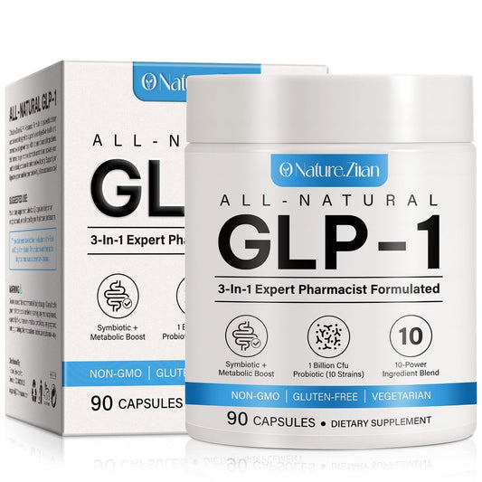 GLP-1 Supplement – Multiple Präbiotika & Probiotika für Appetit- und Stoffwechselunterstützung, GLP1 Activate Naturformel – 90 Kapseln