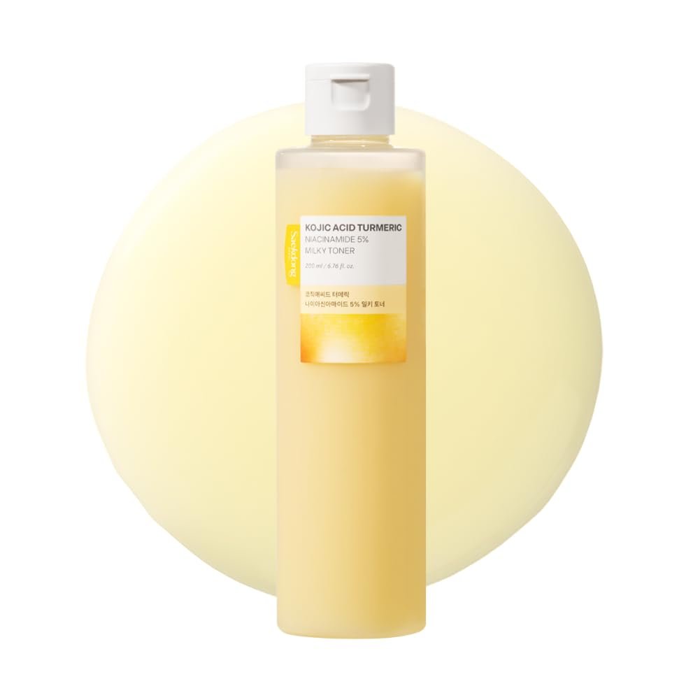 Saekdong Seoul 5% Niacinamide Milky Toner mit Kojisäure & Kurkuma – Dunkle Flecken Pflege, Hauttonverbesserung, sanfte Feuchtigkeitspflege für Gesicht & Körper, 200ml