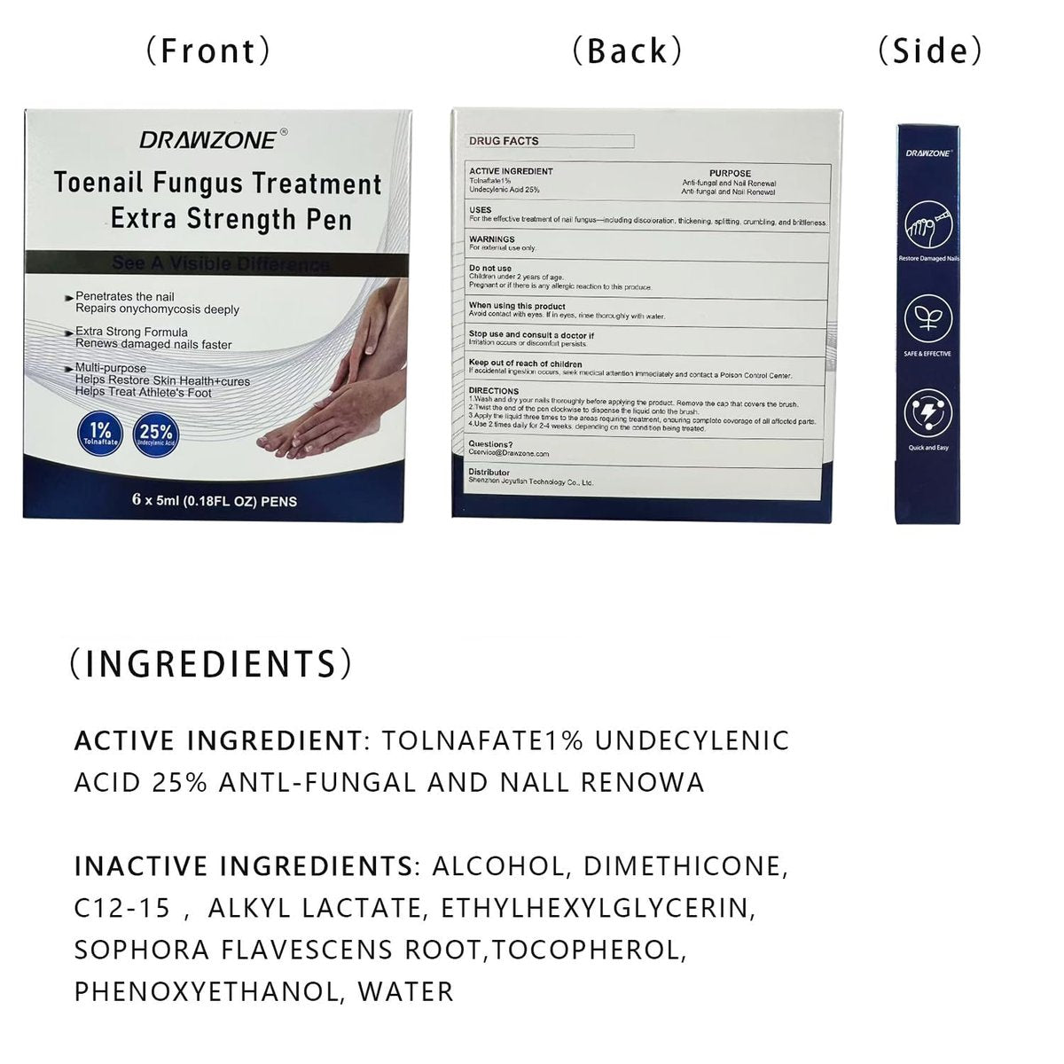 Nagelpilz Behandlung Extra Stark - Fungi Nail Pen, 25% Undecylensäure, gegen eingewachsene Zehennägel, Nagelpilz, gelbe Nägel, beschädigte Nägel, Fußpilz Behandlung extra stark (4 Stück)