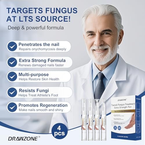 Nagelpilz Behandlung Extra Stark - Fungi Nail Pen, 25% Undecylensäure, gegen eingewachsene Zehennägel, Nagelpilz, gelbe Nägel, beschädigte Nägel, Fußpilz Behandlung extra stark (4 Stück)