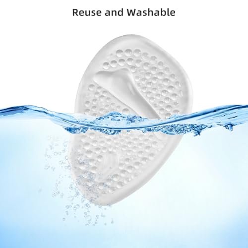 Ball-of-Foot Cushions, Metatarsal Pads für Damen, Vorfußpolster verhindern das Vorrutschen der Füße, rutschfeste, gewichtsverlagernde Komforteinlagen für High Heel Schuhe (Transparent, Einheitsgröße)