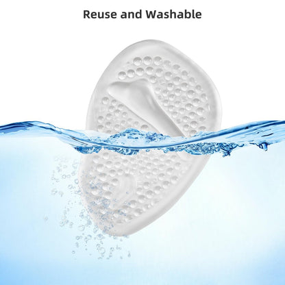 Ball-of-Foot Cushions, Metatarsal Pads für Damen, Vorfußpolster verhindern das Vorrutschen der Füße, rutschfeste, gewichtsverlagernde Komforteinlagen für High Heel Schuhe (Transparent, Einheitsgröße)