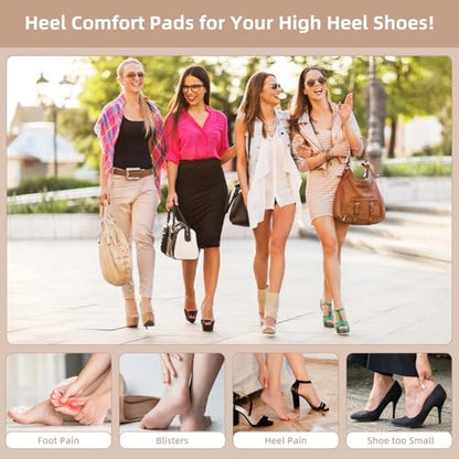 Ball-of-Foot Cushions, Metatarsal Pads für Damen, Vorfußpolster verhindern das Vorrutschen der Füße, rutschfeste, gewichtsverlagernde Komforteinlagen für High Heel Schuhe (Transparent, Einheitsgröße)