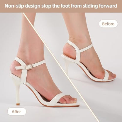 Ball-of-Foot Cushions, Metatarsal Pads für Damen, Vorfußpolster verhindern das Vorrutschen der Füße, rutschfeste, gewichtsverlagernde Komforteinlagen für High Heel Schuhe (Transparent, Einheitsgröße)