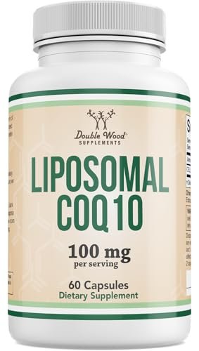 Liposomales CoQ10 Supplement für Antioxidantien- und Energieunterstützung (100 mg pro Portion, 60-Tage-Vorrat), drittanbietergetestet, vegan, nicht-GVO von Double Wood