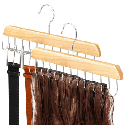 2er-Pack Holz Hair Extension Halter – Klappbarer Haarextensions-Ständer zum Waschen, Trocknen, Färben und Stylen