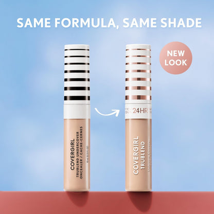 COVERGIRL TruBlend Undercover Concealer – Aufbaubare, volle Deckkraft, 24-Stunden-Halt, mattes Finish – Farbton L700 Natural Ivory