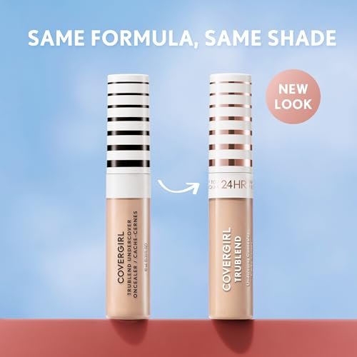 COVERGIRL TruBlend Undercover Concealer – Aufbaubare, volle Deckkraft, 24-Stunden-Halt, mattes Finish – Farbton L700 Natural Ivory