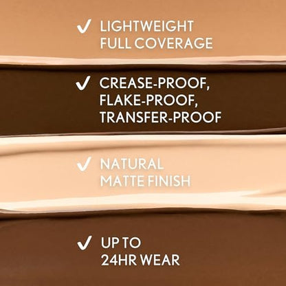 COVERGIRL TruBlend Undercover Concealer – Aufbaubare, volle Deckkraft, 24-Stunden-Halt, mattes Finish – Farbton L700 Natural Ivory