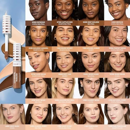 COVERGIRL TruBlend Undercover Concealer – Aufbaubare, volle Deckkraft, 24-Stunden-Halt, mattes Finish – Farbton L700 Natural Ivory