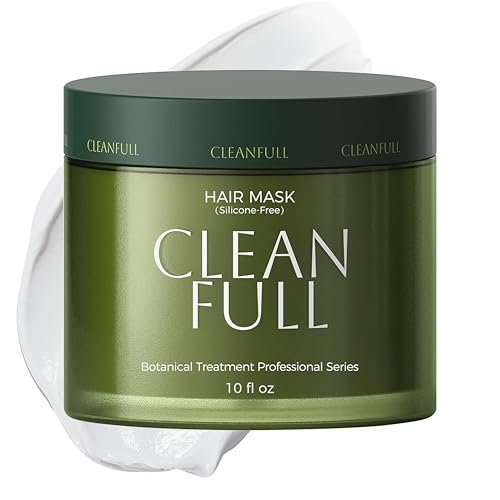CLEANFULL Botanische Keratin Haarmaske – Silikonfreie Tiefenpflege für trockenes & geschädigtes Haar, vegane Haarkur gegen Blondierung, Farbe & Hitze (300 ml)