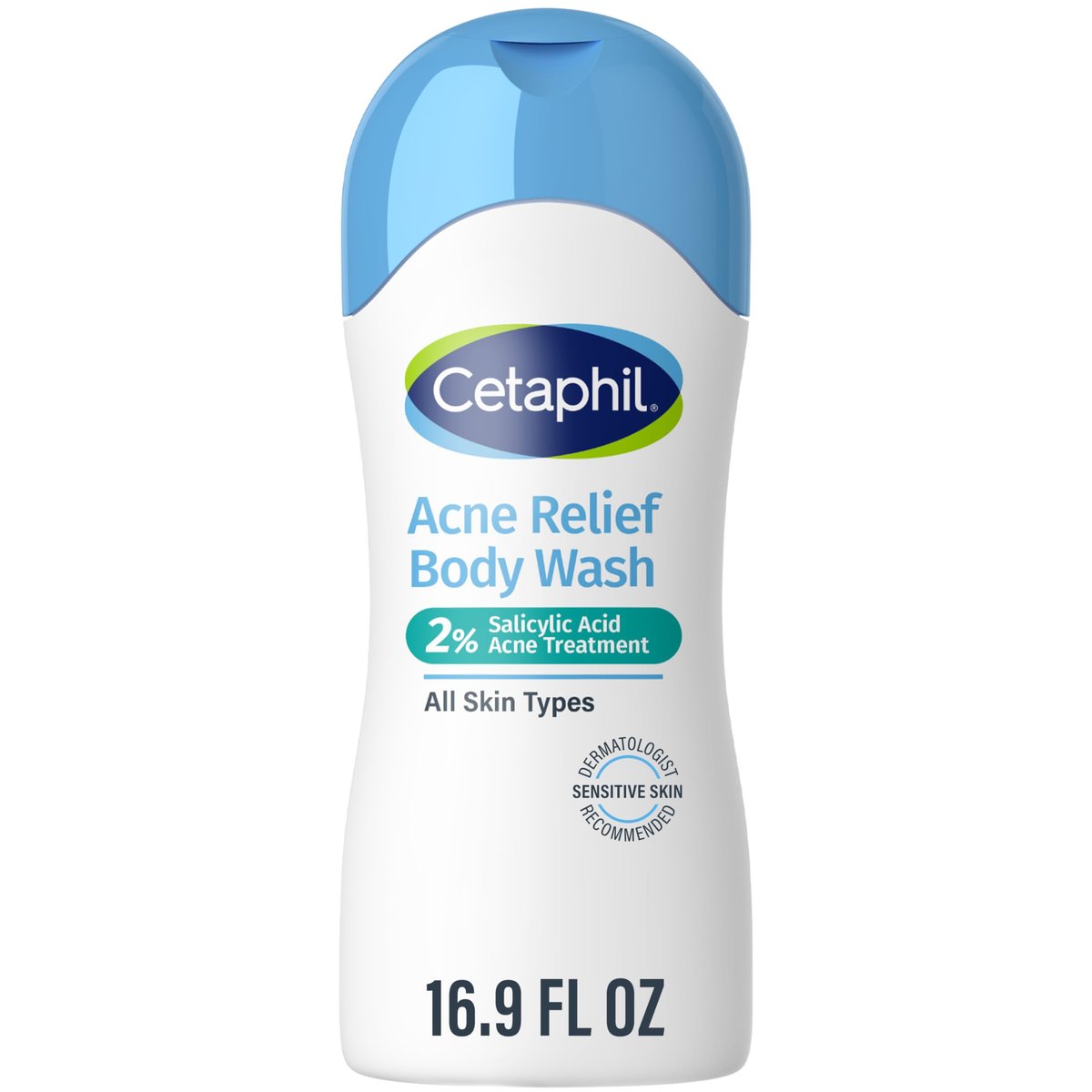 Cetaphil Acne Relief Körperwaschmittel 16,9 fl.oz. – Beruhigende Reinigung für zu Akne neigende Haut