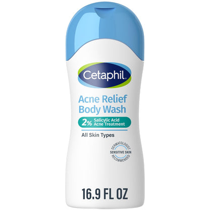 Cetaphil Acne Relief Körperwaschmittel 16,9 fl.oz. – Beruhigende Reinigung für zu Akne neigende Haut