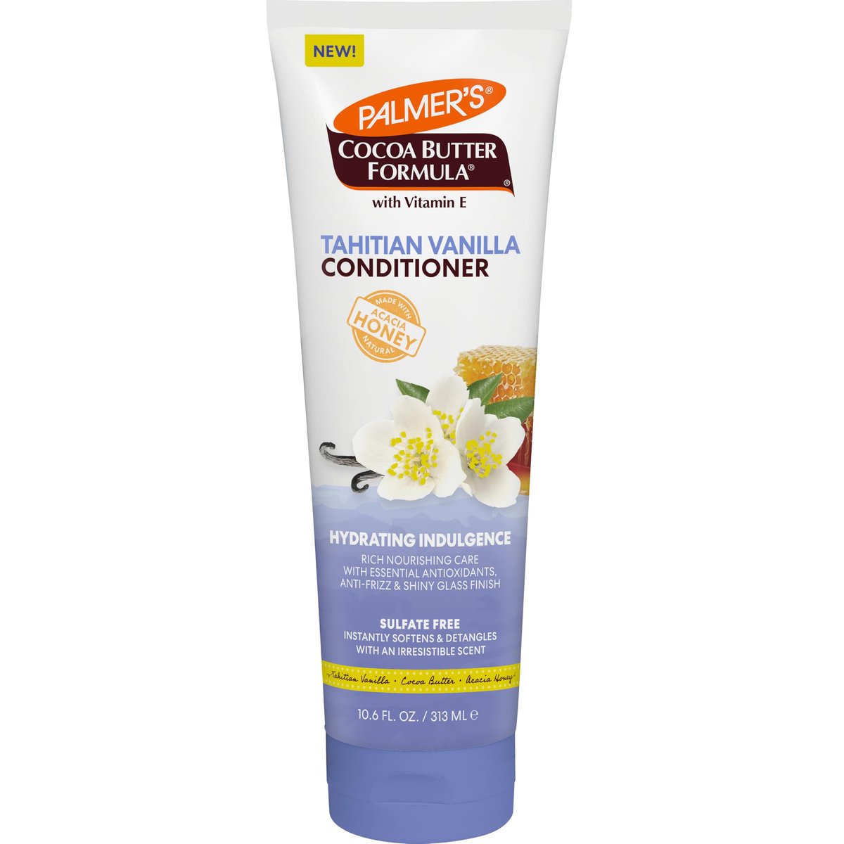 Palmer's Cocoa Butter Formula Tahitian Vanilla Haarconditioner – Feuchtigkeitsspendender & pflegender Entwirrer mit Vitamin E & Akazienhonig für Glanz, Geschmeidigkeit & Frizz-Kontrolle – Alle Haartypen – 10,6 Fl Oz