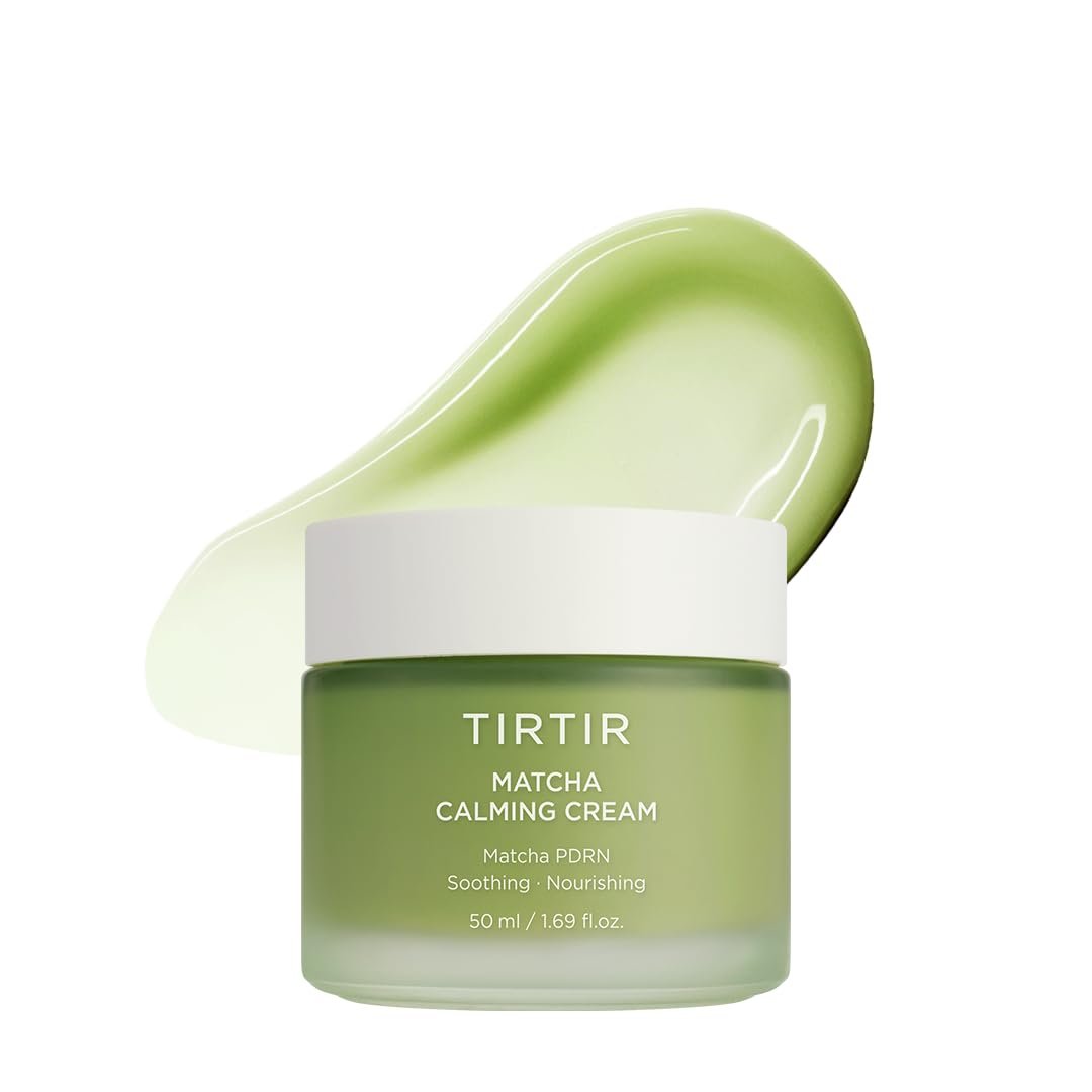 TIRTIR Matcha PDRN Beruhigende Creme 50 ml | 24h Feuchtigkeitsspendende Koreanische Tägliche Hautpflege für Empfindliche bis Alle Hauttypen