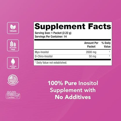 Theralogix Ovasitol Inositol Pulver – 7-Tage Starter-Kit | Premium Inositol für Frauen | 40:1 Verhältnis Myo & D-Chiro Inositol | Unterstützt hormonelle & metabolische Gesundheit