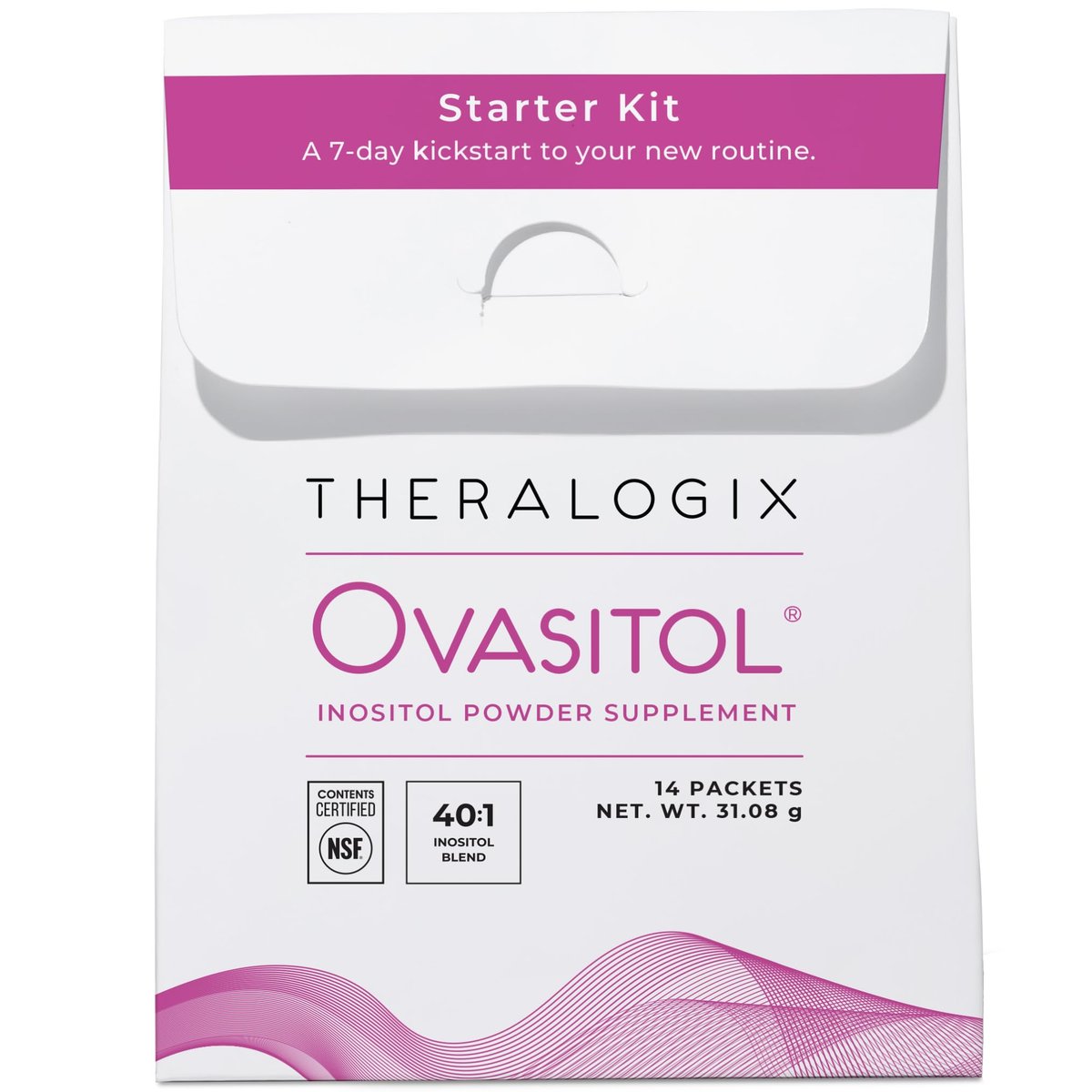 Theralogix Ovasitol Inositol Pulver – 7-Tage Starter-Kit | Premium Inositol für Frauen | 40:1 Verhältnis Myo & D-Chiro Inositol | Unterstützt hormonelle & metabolische Gesundheit