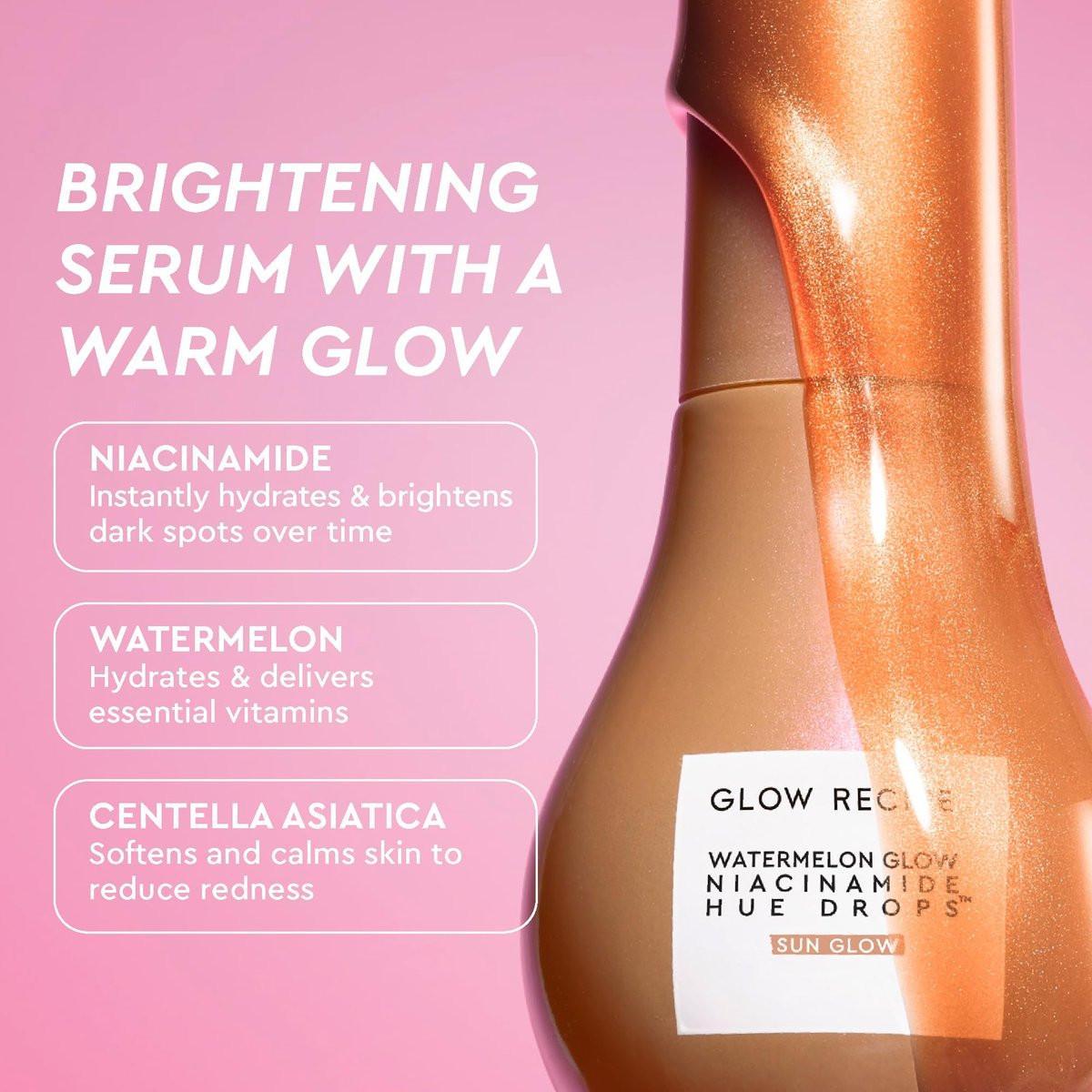Glow Recipe Best of Glow Hues Kit – Reiseset mit Hue Drops Sun Glow, Dewy Flush Blush & Glass Balm Lippenpflege (3-teilig)