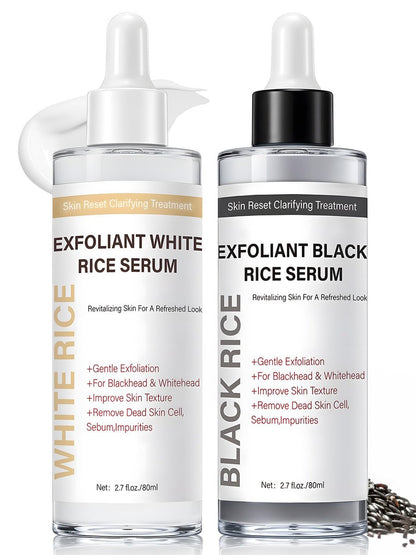 PIVETOS Glow Rice Exfoliant Ampoule Duo – Sanftes Gesichts- und Körperpeeling mit Reisextrakt für strahlende Haut, 5,4 fl oz (2er-Set)