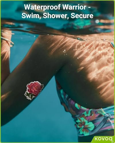 Kovoq FiguraGuard Florale Schützende Abdeckungen für Freestyle Libre 3 & Plus Sensor – 16er-Pack Hartschalen-Pflaster, stoßfest, schweißresistent, reduziert Kompressionsfehler, bis zu 14 Tage Halt