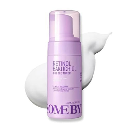 SOME BY MI Retinol Bakuchiol Bubble Toner – 3,4 oz (100 ml) – Koreanischer Retinol-Gesichtstoner für Glas-Haut – Feuchtigkeit, Strahlkraft & beruhigende Pflege mit Hyaluronsäure, Centella & Niacinamid – Koreanische Hautpflege