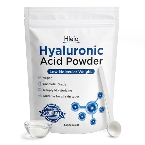 Reines Hyaluronsäure-Pulver für Haut & Gesicht – Niedermolekular, DIY Serum für tiefe Penetration und organische Haut- & Körperfeuchtigkeit, 30 g