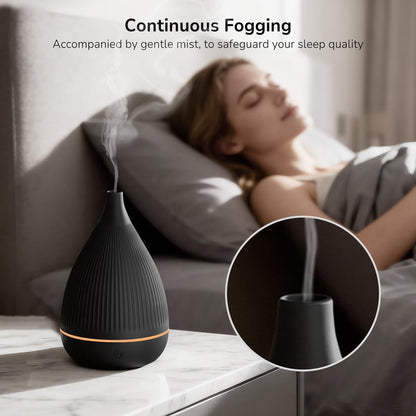 Ultraschall-Aroma-Diffuser mit LED-Nachtlicht & Auto-Abschaltung – BPA-frei, leise, für ätherische Öle (Schwarz)