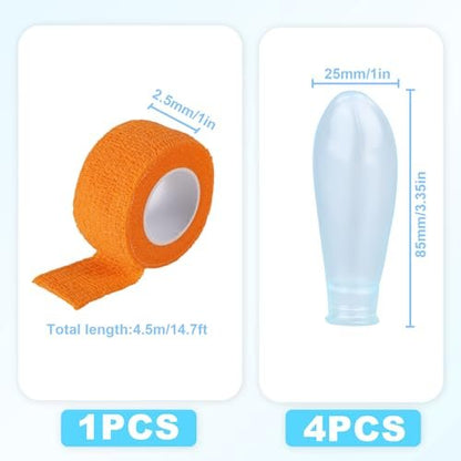 4er-Pack wasserdichte Fingerkappen, wiederverwendbare Silikon-Fingerabdeckungen mit Pflegebandage für Duschen, Schwimmen, Pediküre, Maniküre, Nagelbad & Wundschutz