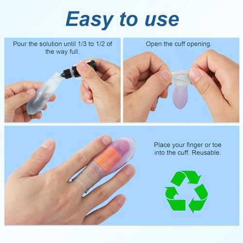 4er-Pack wasserdichte Fingerkappen, wiederverwendbare Silikon-Fingerabdeckungen mit Pflegebandage für Duschen, Schwimmen, Pediküre, Maniküre, Nagelbad & Wundschutz