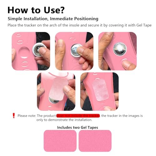 Edvbela Einlegesohlen für Airtag Versteck, Tracker-Geräte-Case für Kinder, Erwachsene und Senioren, Bequeme Schuheinlagen, Pink (6,89-7,48 Zoll 10-12 Kleinkind)