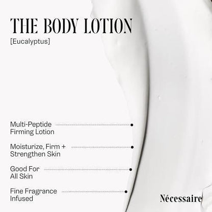 Nécessaire The Body Duo (Eucalyptus) Pflegeset für Damen + Herren – Duschgel 500 ml + Körperlotion 450 ml, Mehrfach-Öl Duschreiniger + Multi-Peptid Körperfeuchtigkeitscreme, nicht komedogen