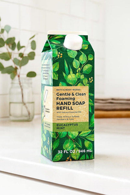 Bath & Body Works Eucalyptus Mint Gentle & Clean Flüssigseife Nachfüllpack – Erfrischender Aromatherapie-Duft mit ätherischen Ölen, 946 ml
