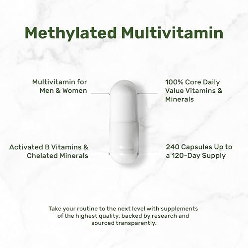 DEAL SUPPLEMENT Methylierte Multivitamine für Männer & Frauen, 240 Kapseln | 100% DV Vitamine & Mineralien | Aktivierter B-Komplex & Chelatmineralien, mit CoQ10, TMG & ALA | Non-GMO, cGMP hergestellt