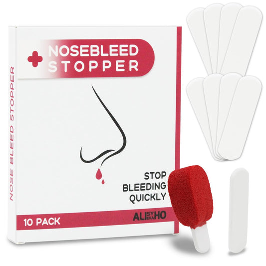 10er-Pack Nasenbluten-Stopfen – einzeln verpackt, tragbar, super saugfähig, hilft schnell und schmerzfrei bei Nasenbluten für Erwachsene und Kinder (10er-Pack)