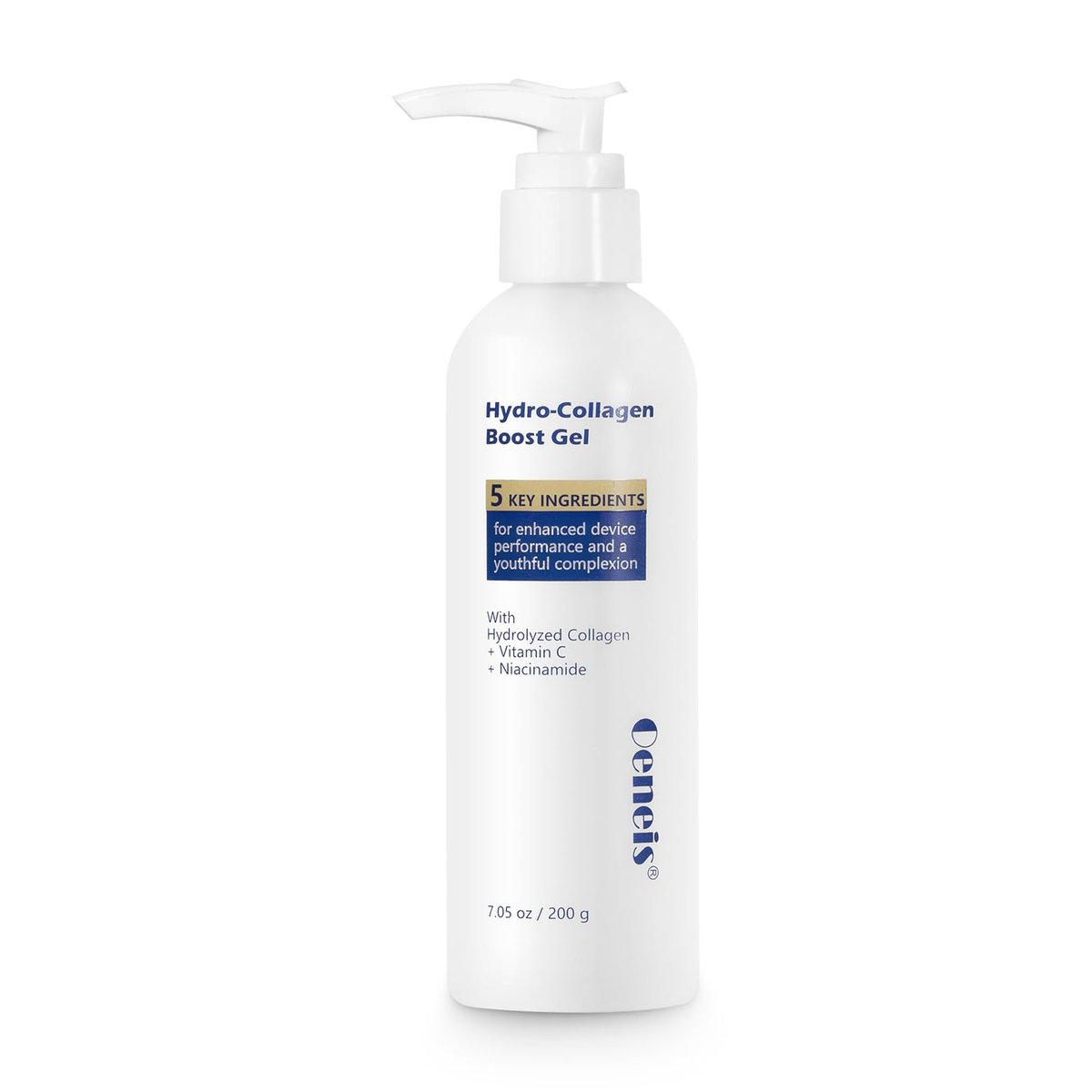 Oeneis Hydro-Collagen Boost Gel – Leitfähiges Gel mit hydrolysiertem Kollagen, Niacinamid & Hyaluronsäure für Mikrostrom- & Radiofrequenz-Gesichtsbehandlungen, duftfrei, parabenfrei, 200 ml