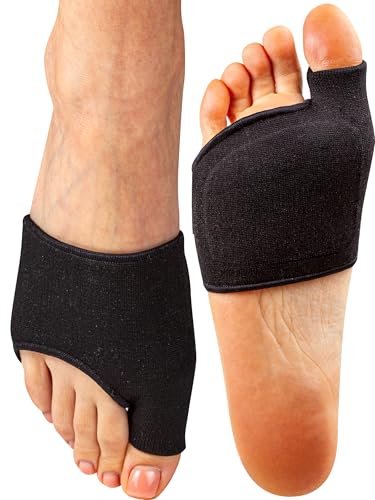 Brison Metatarsal-Pads Ball-of-Foot-Cushion für Herren und Damen – Gel-Fußpolster zur Schmerzlinderung bei Morton-Neurom, Metatarsalgie, Sesamoiditis und Hornhaut – 1 Paar Schwarz, Large (M 12-14, W 13-15)