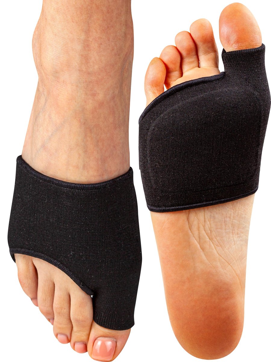 Brison Metatarsal-Pads Ball-of-Foot-Cushion für Damen und Herren - Gel-Fußpolster zur Schmerzlinderung bei Morton-Neurom, Metatarsalgie, Sesamoiditis, Hühneraugen - 1 Paar Schwarz Medium (M 10-13, W 11-14)