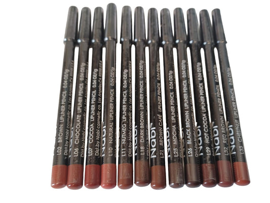 12-teiliges Lippenkonturenstift-Set in Brauntönen – Sortierte Farben