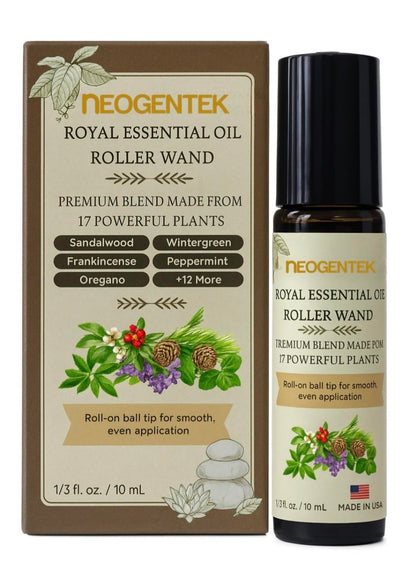 Royal Aches & Pains Essential Oil Blend | Handgefertigte Mischung aus 17 kraftvollen ätherischen Ölen | Hergestellt in den USA | Natürlicher Komfort & Entspannung – Aromatherapie-Roll-on für Muskeln & Gelenke, Kopfschmerzen, Nebenhöhlen – 10ml
