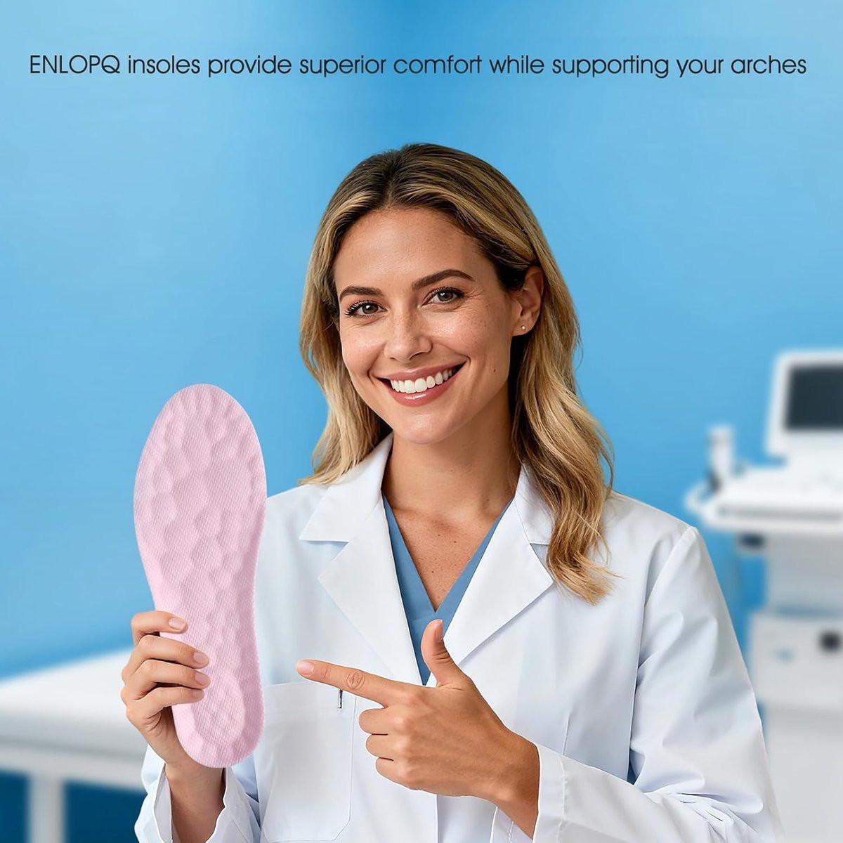 4D Cloud-Like Komfort Sohlen für Damen - Weiche Memory-Schaum-Einlegesohlen mit Fußgewölbeunterstützung - Zuschneidbare Stepper-Einlagen gegen Fußschmerzen und Ermüdung (Pink, US W 6.5-9)