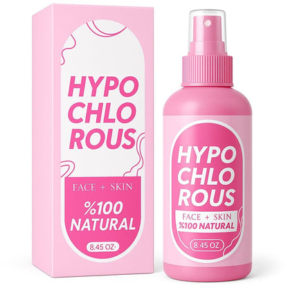 HOCl Hypochlorige Säure Spray Pure 250 ml / 8,4 oz – Natürlicher Gesichtsnebel für Reinigung, Beruhigung & Desodorierung – Alkoholfrei & pH-ausgeglichen